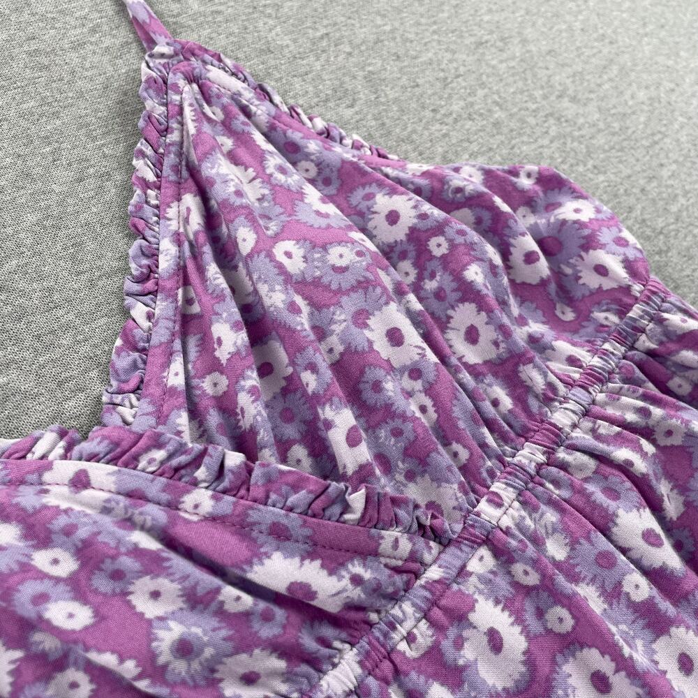 Lot of 2 Nordstrom Tank Tops XS Purple Floral Babydoll & Rib Knit Bodysuit - Picture 16 of 16